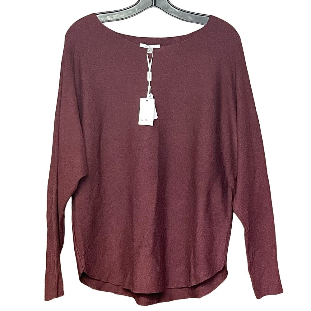 Vida Milano sweater dolman boatneck quiet luxury ancho chile red women’s large